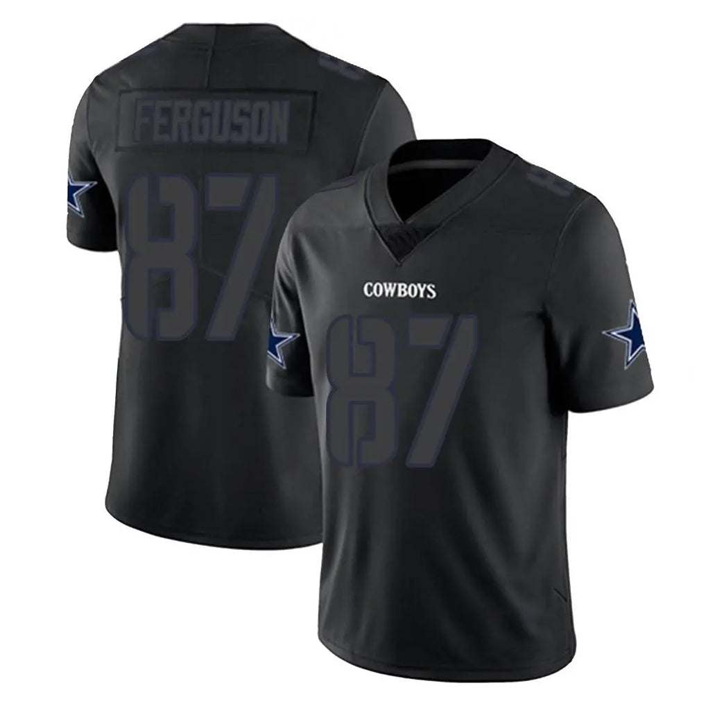 D.Cowboys #87 Jake Ferguson Player Black Impact Limited Home Game Edoa Stitched Jerseys