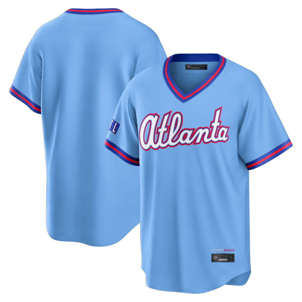 A.Braves ## Braves Blank Player Powder Blue 2026 City Connect T-shirt Home Game Edoa Stitched Jerseys
