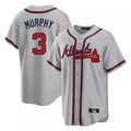 A.Braves #3 Dale Murphy Player Gray Home Game Edoa Stitched Jerseys