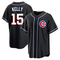 C.Cubs #15 Carson Kelly Player Black Fashion Out Game Edoa Stitched Jerseys