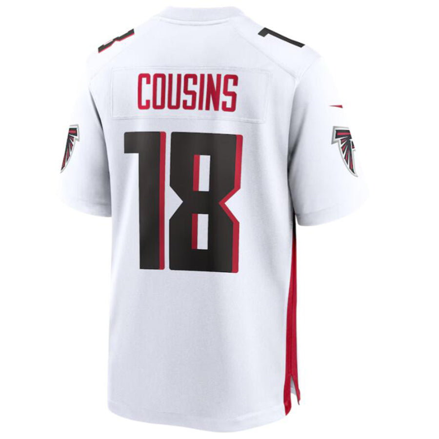 A.Falcons #18 Kirk Cousins Player White Home Game Edoa Stitched Jerseys