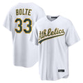 Athletics #33 Henry Bolte Player White Home Game Edoa Stitched Jerseys