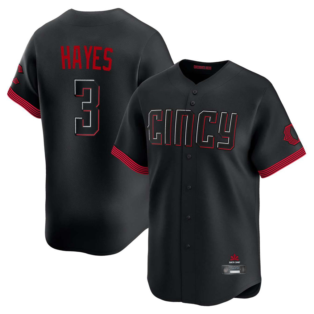 C.Reds #3 Ke'Bryan Hayes Player Black City Connect Home Limited Edoa Stitched Jerseys