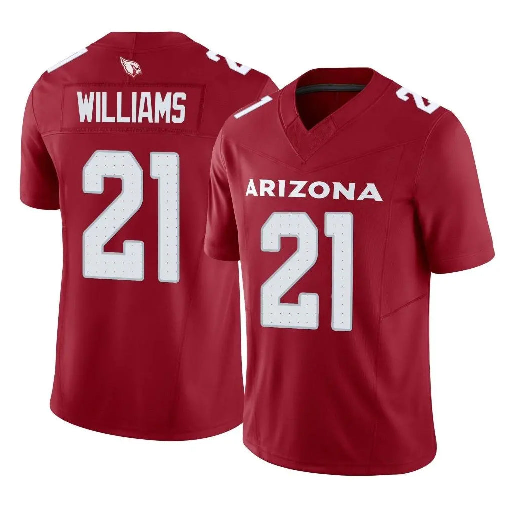 A.Cardinals #21 Garrett Williams Player Cardinal Vapor F.U.S.E. Limited Home Game Edoa Stitched Jerseys
