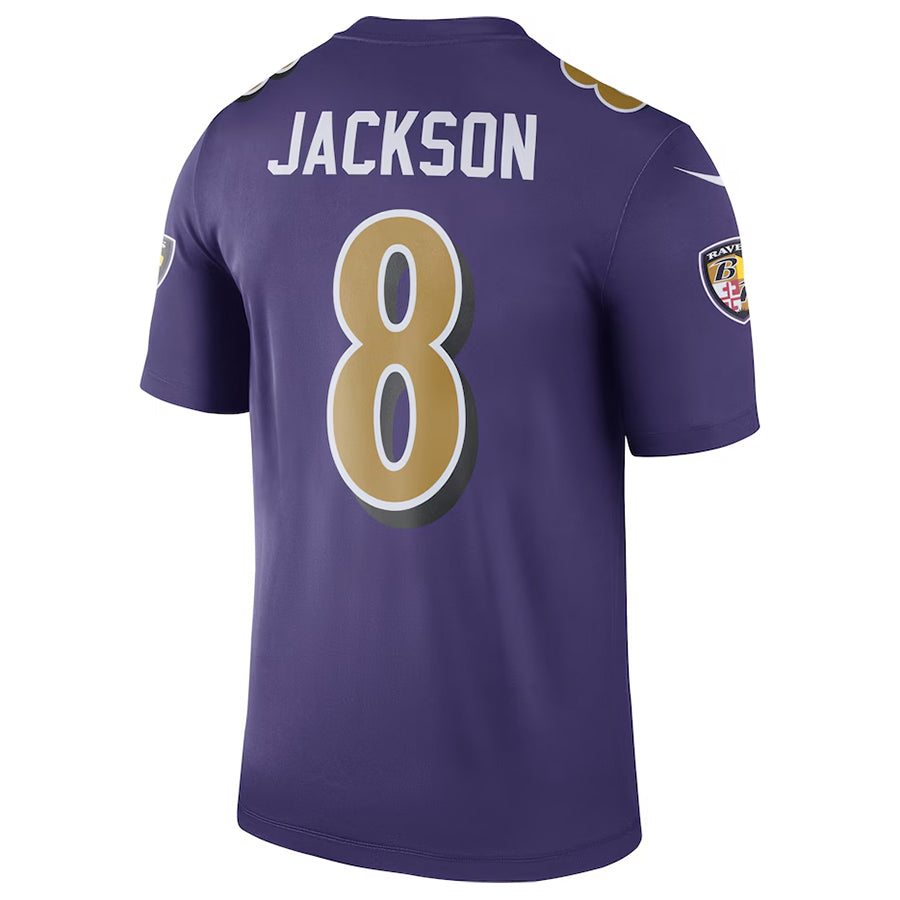 B.Ravens #8 Lamar Jackson Player Purple Legend Performance Edoa Stitched Jerseys