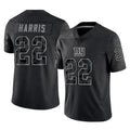 NY.Giants #22 Najee Harris Player Black Limited Reflective Home Game Edoa Stitched Jerseys