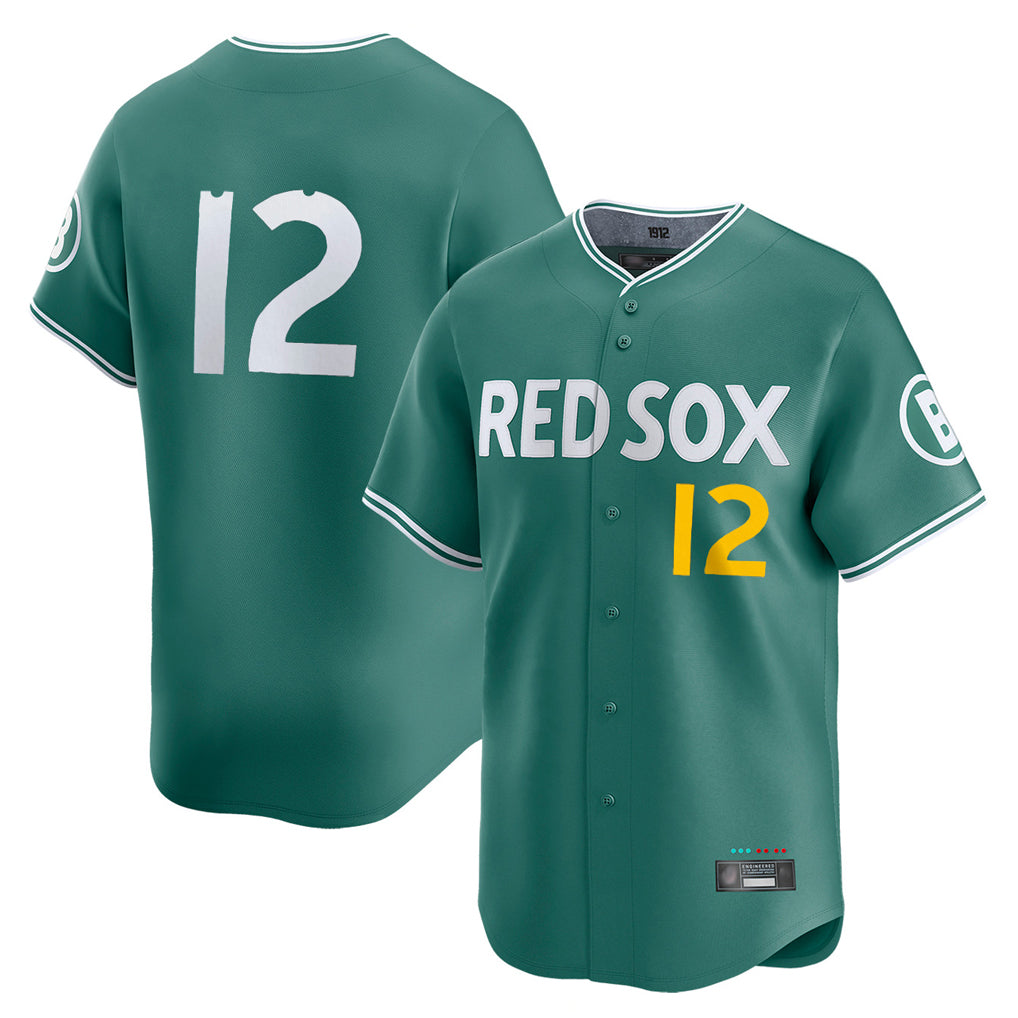 B.Red Sox #12 Connor Wong Player Green City Connect Limited Home Game Edoa Stitched Jerseys