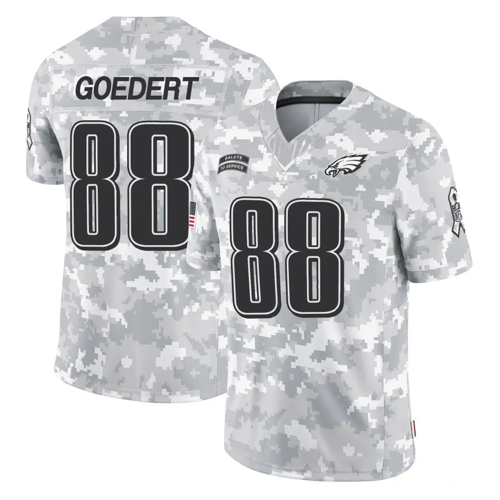 P.Eagles #88 Dallas Goedert Player Arctic Camo Salute to Service Limited Game Edoa Stitched Jerseys