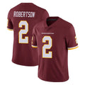 W.Commanders #2 Amik Robertson Player Burgundy Limited Team Color Vapor Untouchable Home Game Edoa Stitched Jerseys
