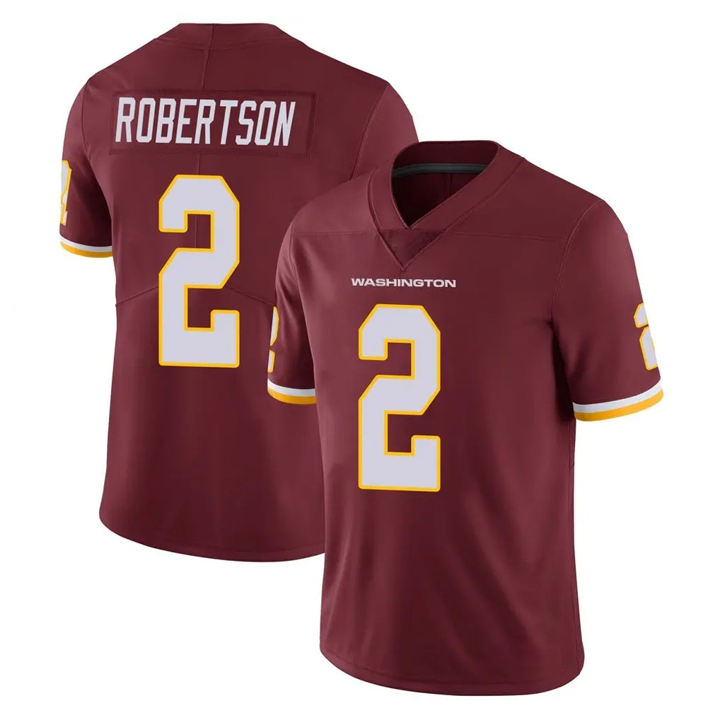 W.Commanders #2 Amik Robertson Player Burgundy Limited Team Color Vapor Untouchable Home Game Edoa Stitched Jerseys