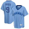 C.Cubs #9 Miguel Amaya Player Blue T-shirt Cooperstown Collection Limited Edoa Stitched Jerseys