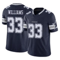 D.Cowboys #33 Javonte Williams Player Navy Limited Vapor F.U.S.E. Home Game Edoa Stitched Jerseys