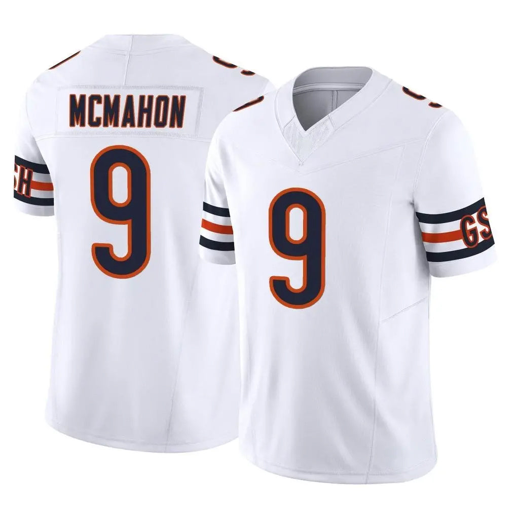 C.Bears #9 Jim McMahon Player White Vapor F.U.S.E. Limited Home Game Edoa Stitched Jerseys