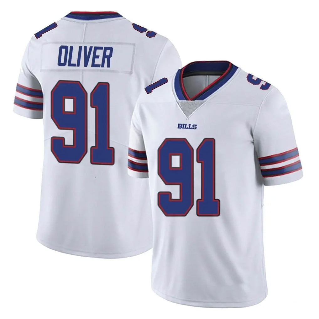 B.Bills #91 Ed Oliver Player White Vapor Untouchable Limited Edoa Stitched Jerseys