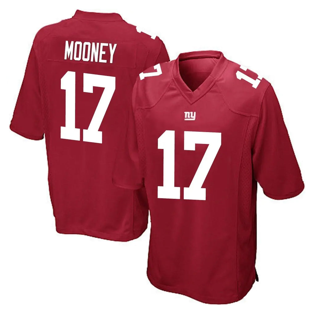 NY.Giants #17 Darnell Mooney Player Red Home Game Edoa Stitched Jerseys