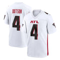 A.Falcons #4 Jahan Dotson Player White Home Game Edoa Stitched Jerseys