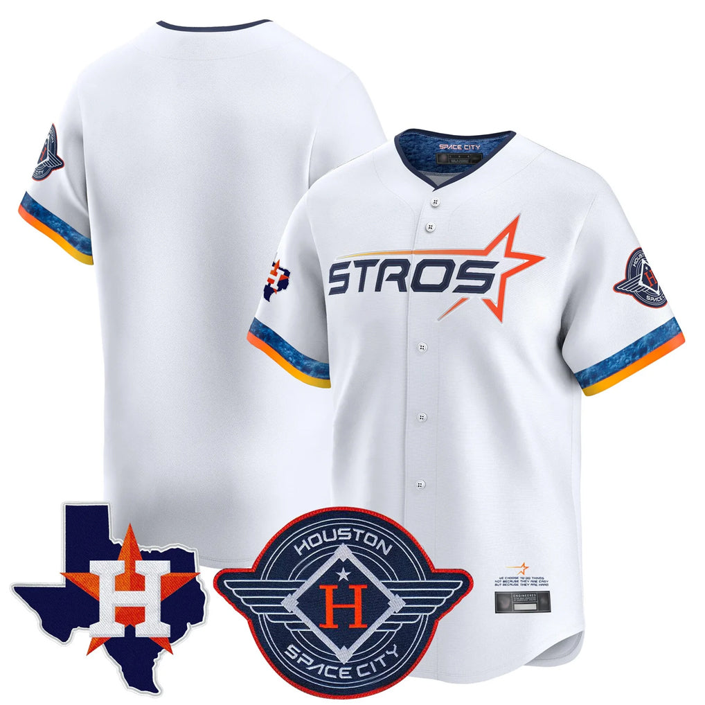 H.Astros ## Astros Blank Player White City Connect Texas Patch Vapor Premier Limited Home Edoa Stitched Jerseys