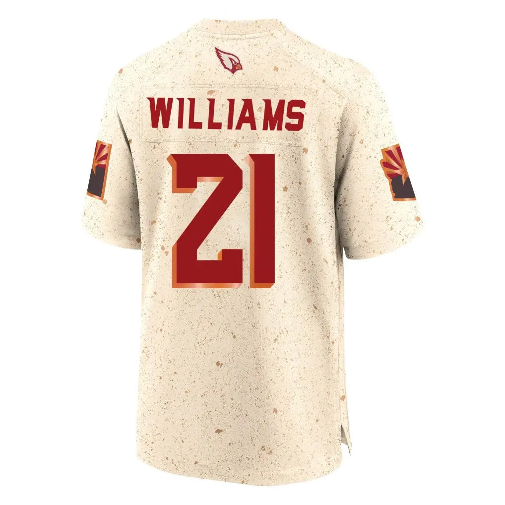 A.Cardinals #21 Garrett Williams Player Cream Rivalries Collection Game Edoa Stitched Jerseys
