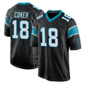 C.Panthers #18 Jalen Coker Player Black Game Edoa Stitched Jerseys