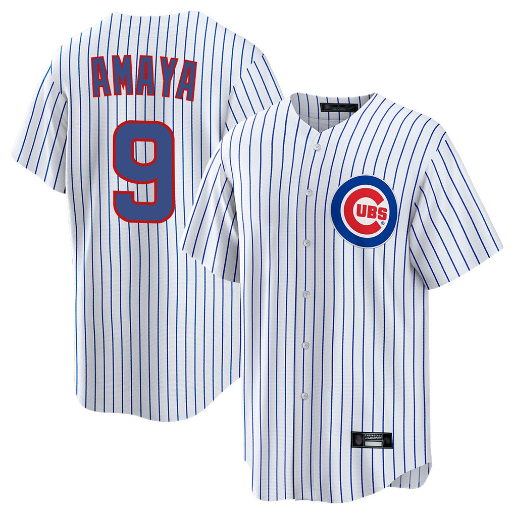C.Cubs #9 Miguel Amaya Player White Game Home Edoa Stitched Jerseys