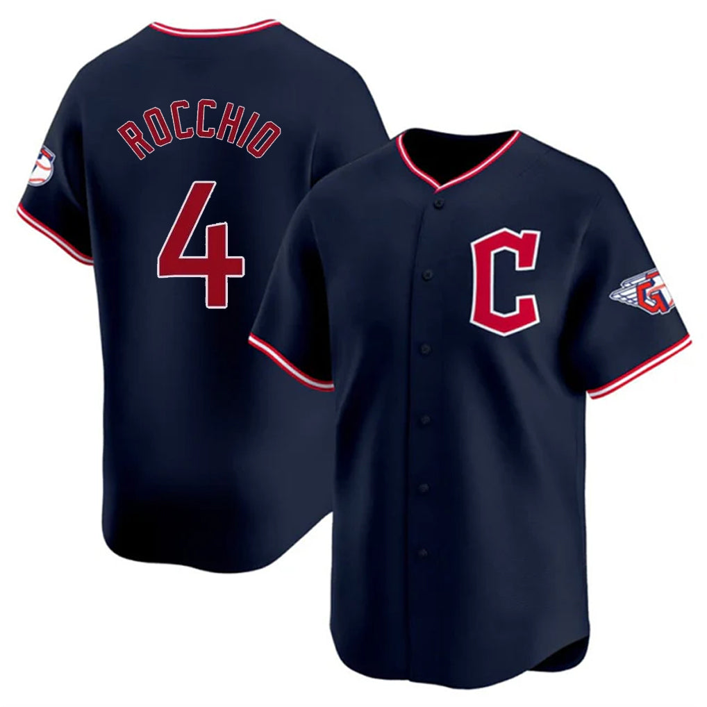 C.Guardians #4 Brayan Rocchio Player Navy Limited Home Edoa Stitched Jerseys