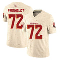 A.Cardinals #72 Hjalte Froholdt Player Cream Rivalries Collection Vapor Limited Home Game Edoa Stitched Jerseys