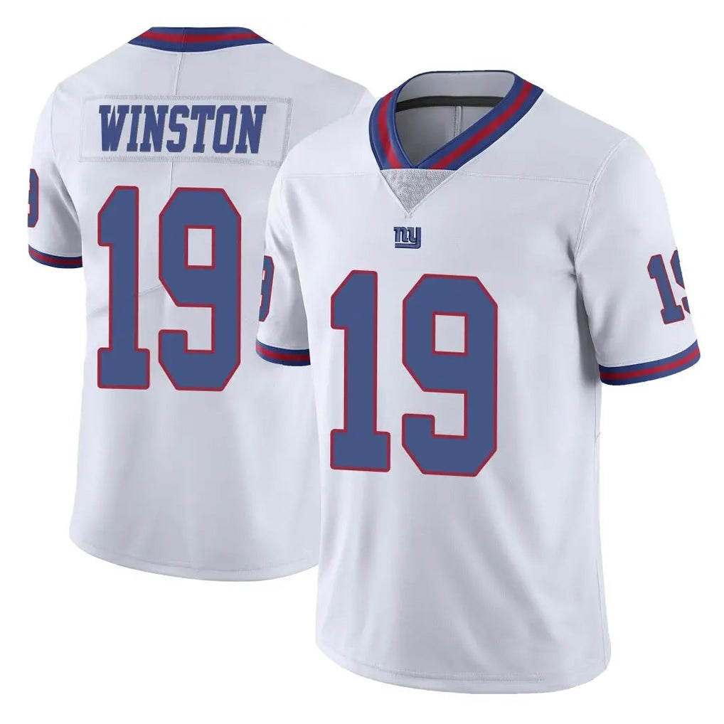 NY.Giants #19 Jameis Winston Player White Color Rush Home Game Edoa Stitched Jerseys