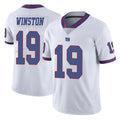 NY.Giants #19 Jameis Winston Player White Color Rush Home Game Edoa Stitched Jerseys
