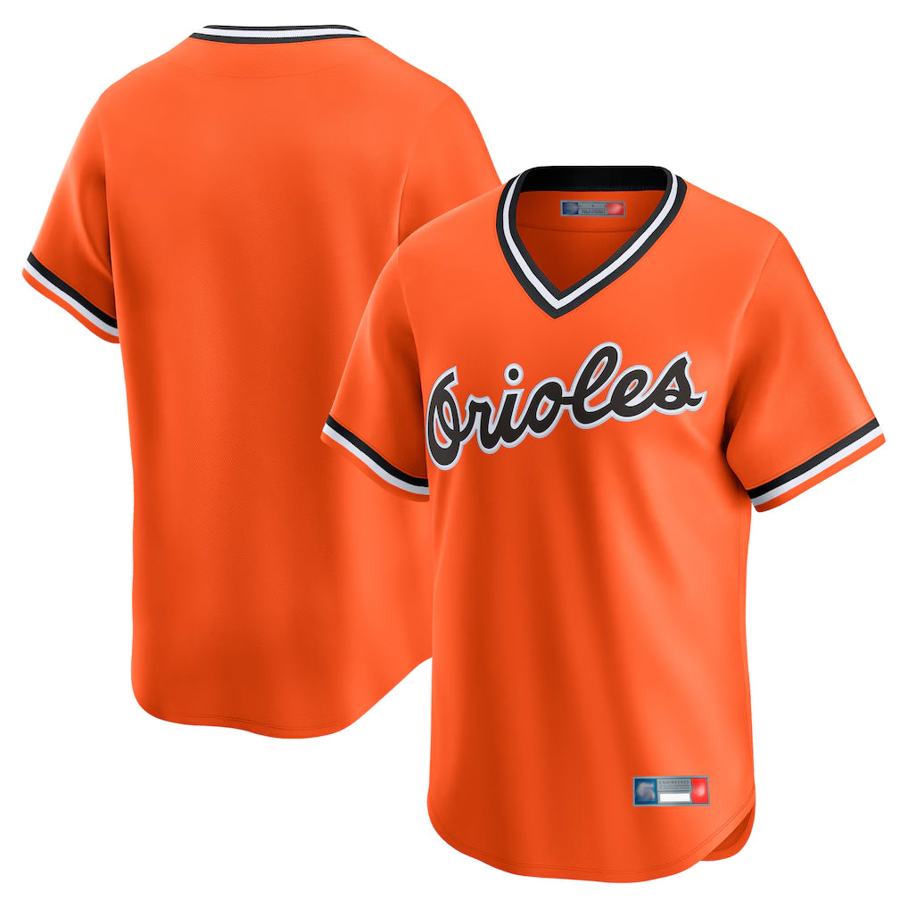 B.Orioles ## Orioles Blank Player Orange Cooperstown Collection Limited T-shirt Home Edoa Stitched Jerseys