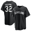 C.Guardians #32 Gavin Williams Player Black Home Game Edoa Stitched Jerseys
