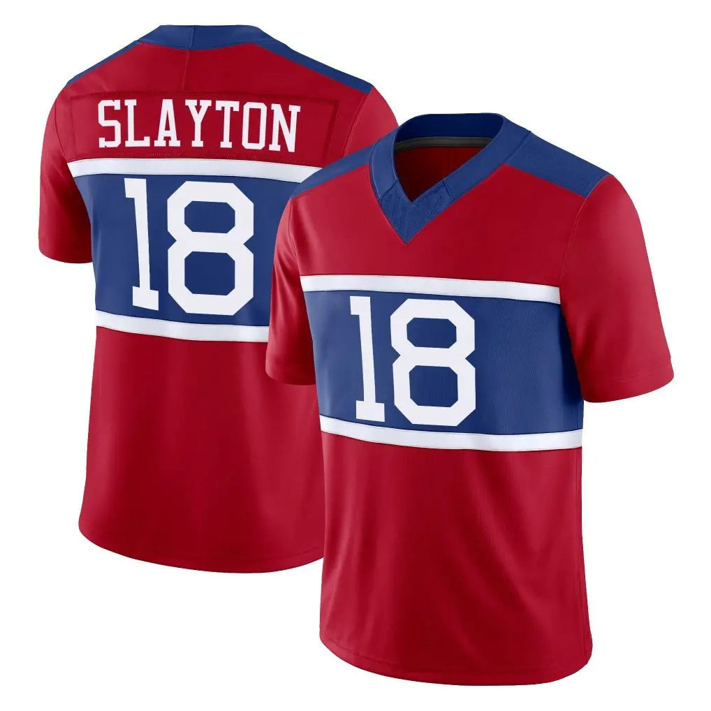 NY.Giants #18 Darius Slayton Player Red Century Vapor F.U.S.E. Home Game Edoa Stitched Jerseys