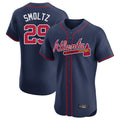 A.Braves #29 John Smoltz Player Navy Limited Elite Home Game Edoa Stitched Jerseys