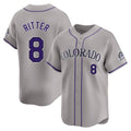 C.Rockies #8 Ryan Ritter Player Gray Limited Home Edoa Stitched Jerseys