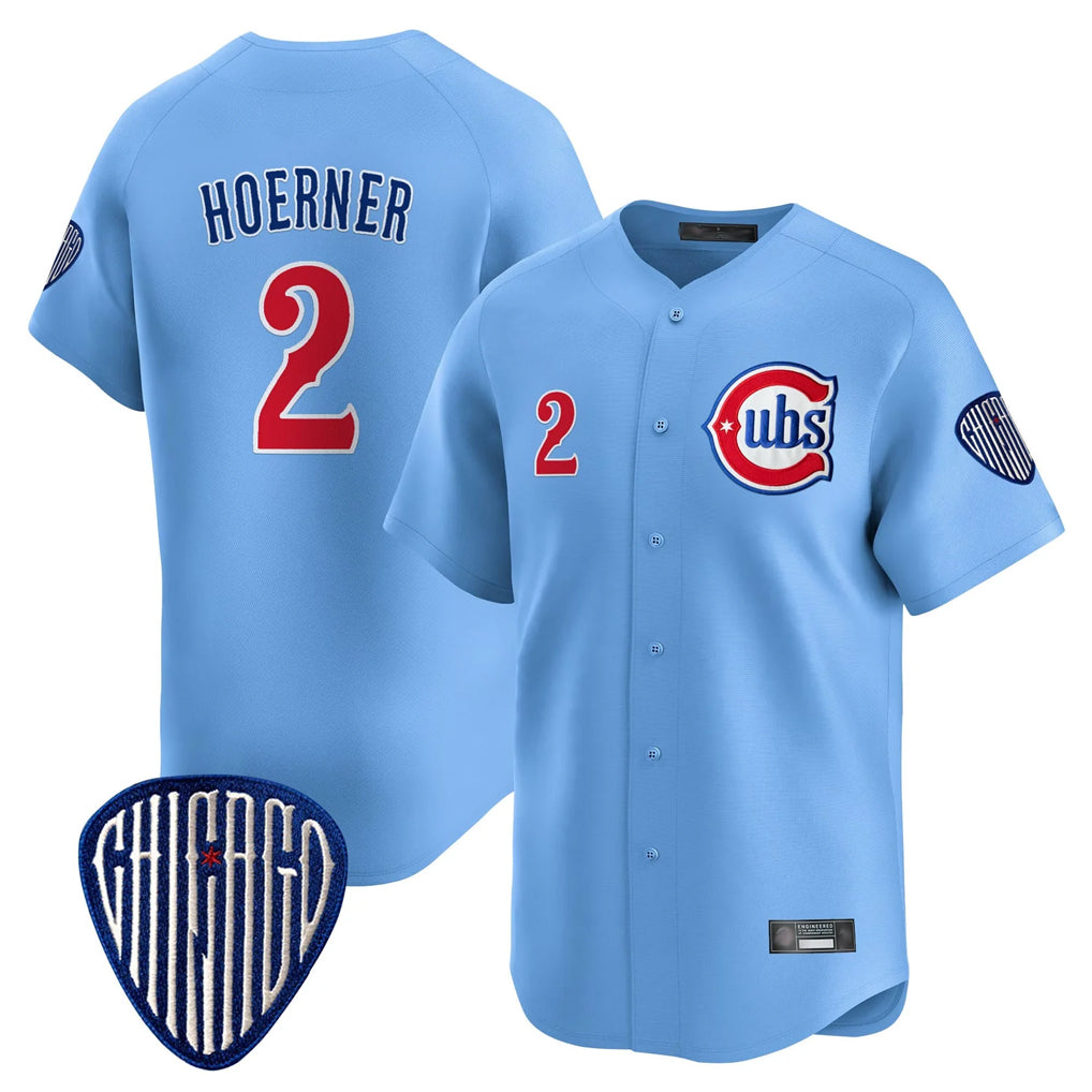 C.Cubs #2 Nico Hoerner Player Blue Vapor Premier Limited Home Edoa Stitched Jerseys