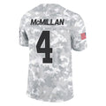 C.Panthers #4 Tetairoa McMillan Player Arctic Camo Salute to Service Limited Game Edoa Stitched Jerseys