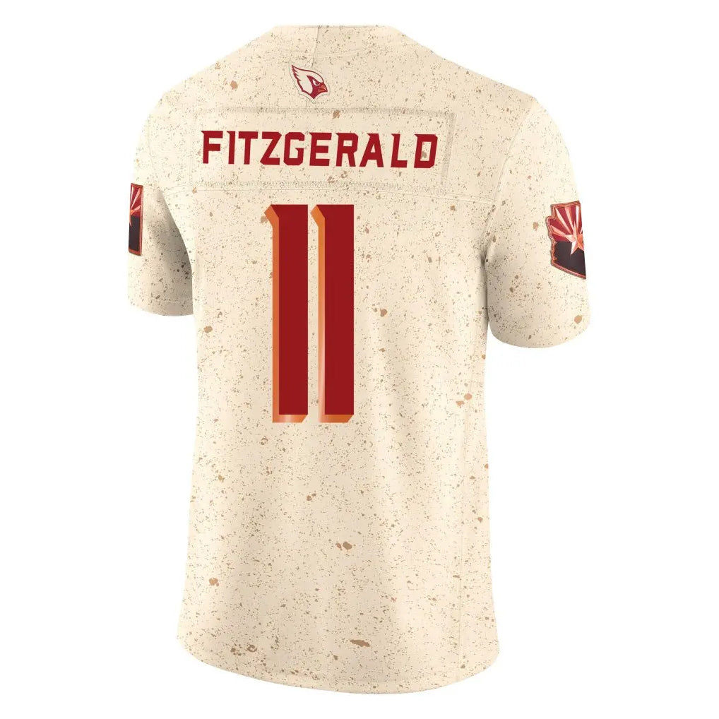 A.Cardinals #11 Larry Fitzgerald Player Cream Rivalries Collection Vapor Limited Home Game Edoa Stitched Jerseys