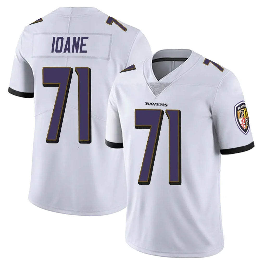 B.Ravens #71 Olaivavega Ioane Player White Vapor Untouchable Limited Game Home Edoa Stitched Jerseys