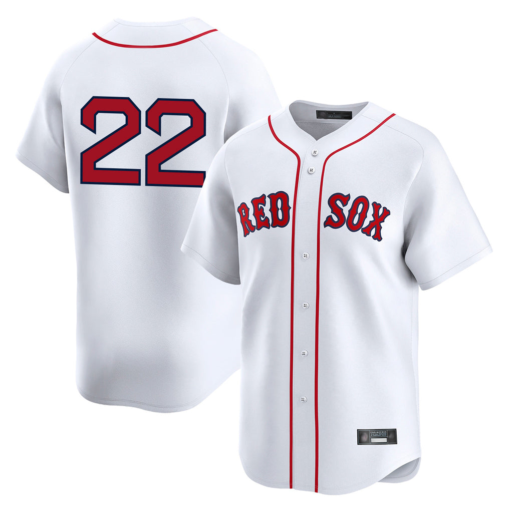 B.Red Sox #22 Garrett Whitlock Player White Limited Home Game Edoa Stitched Jerseys