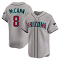 A.Diamondbacks #8 James McCann Player Gray Road Limited Home Game Edoa Stitched Jerseys