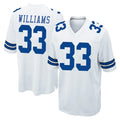 D.Cowboys #33 Javonte Williams Player White Home Game Edoa Stitched Jerseys