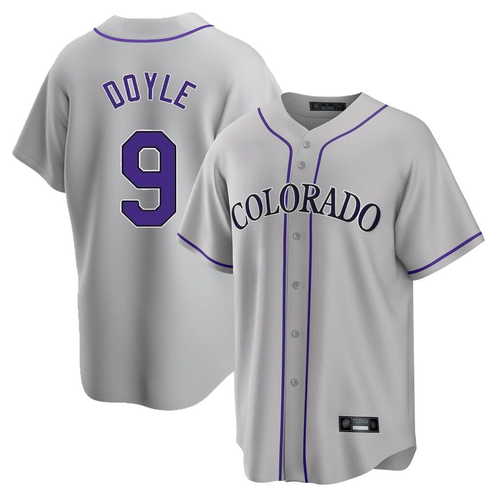 C.Rockies #9 Brenton Doyle Player Gray Game Home Edoa Stitched Jerseys