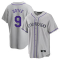 C.Rockies #9 Brenton Doyle Player Gray Game Home Edoa Stitched Jerseys