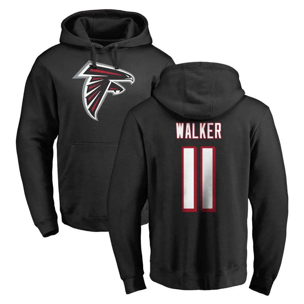 A.Falcons #11 Jalon Walker Player Black Salute to Service Hoodies Edoa Stitched Jerseys