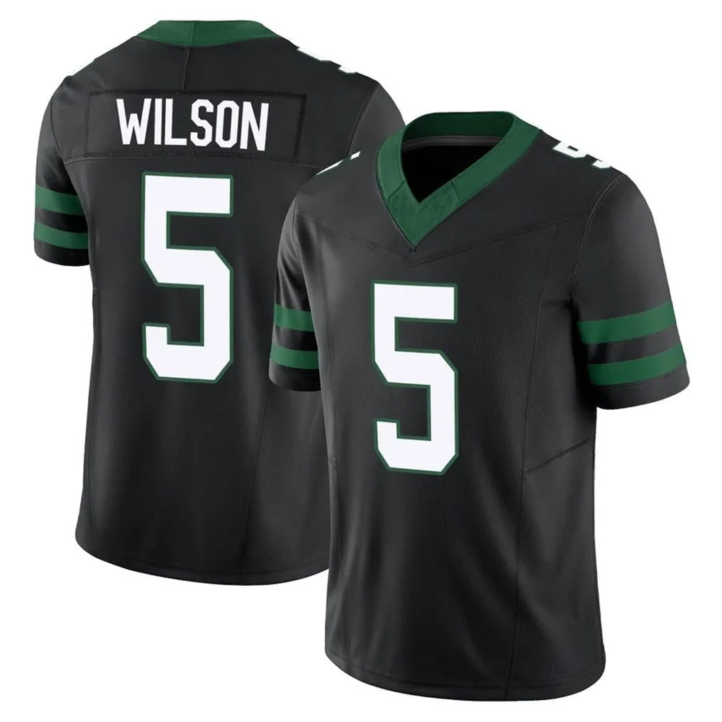 NY.Jets #5 Garrett Wilson Player Black Limited Legacy Vapor F.U.S.E. Home Game Edoa Stitched Jerseys