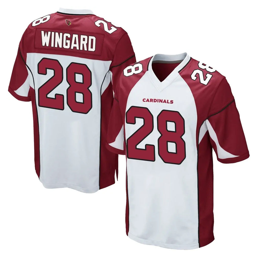 A.Cardinals #28 Andrew Wingard Player White Cardinal Home Game Edoa Stitched Jerseys