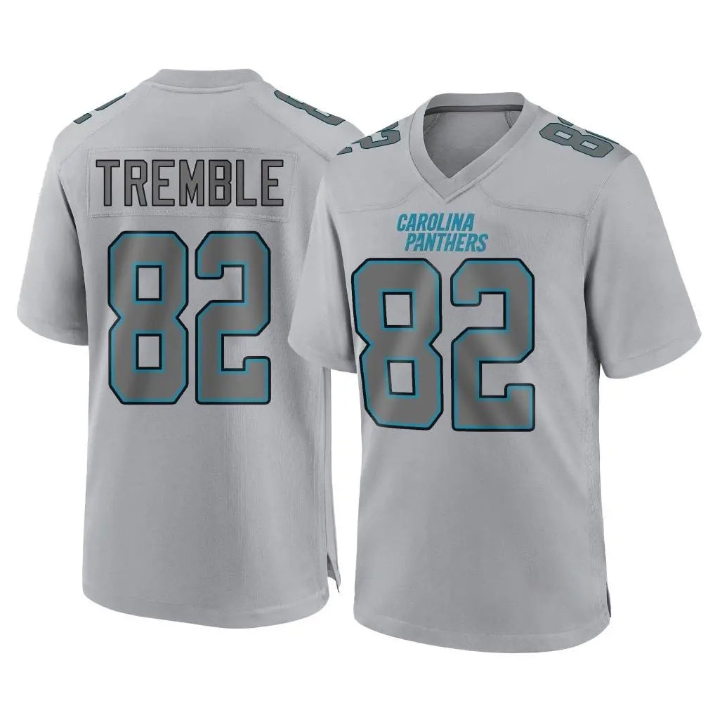 C.Panthers #82 Tommy Tremble Player Gray Atmosphere Fashion Game Edoa Stitched Jerseys