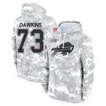 B.Bills #73 Dion Dawkins Player Arctic Camo Salute to Service Hoodies Edoa Stitched Jerseys
