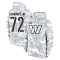 W.Commanders #72 Josh Conerly Jr. Player Arctic Camo Limited Salute to Service Pullover Hoodies Game Edoa Stitched Jerseys