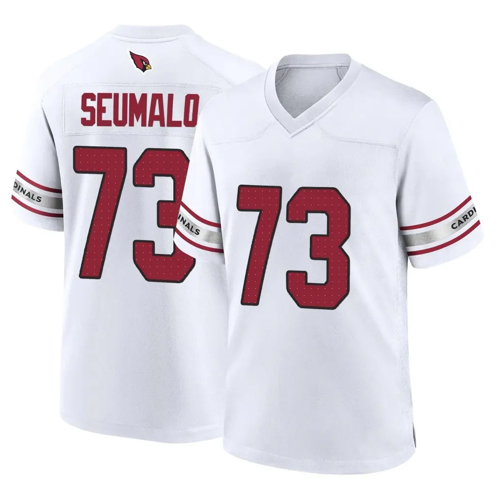 A.Cardinals #73 Isaac Seumalo Player White Home Game Edoa Stitched Jerseys