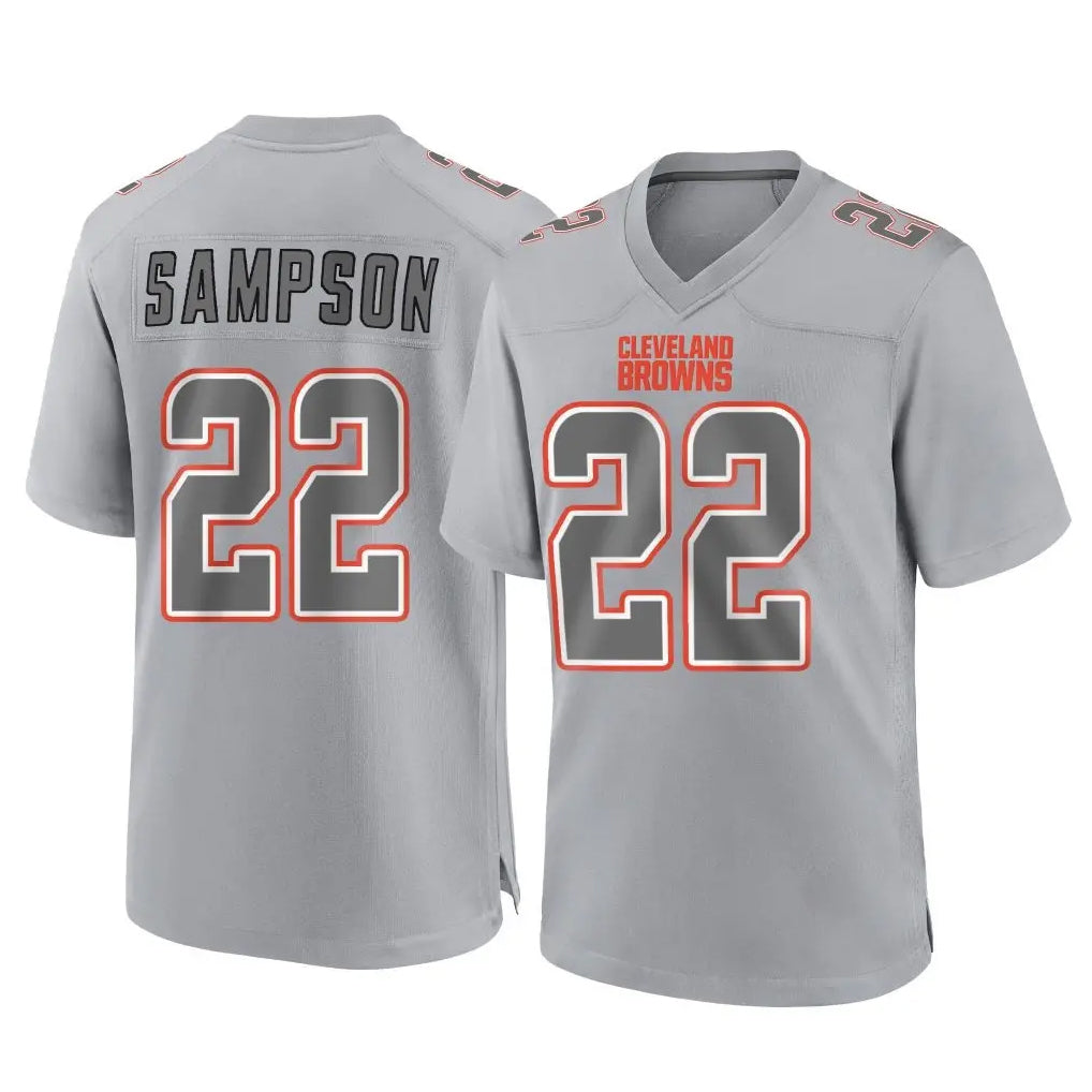 C.Browns #22 Dylan Sampson Player Gray Atmosphere Fashion Game Edoa Stitched Jerseys